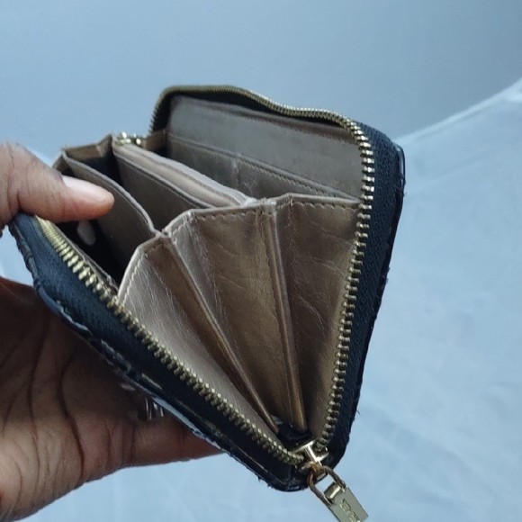 Anne Klein Black Patent Quilted Wallet - Picture 8 of 10